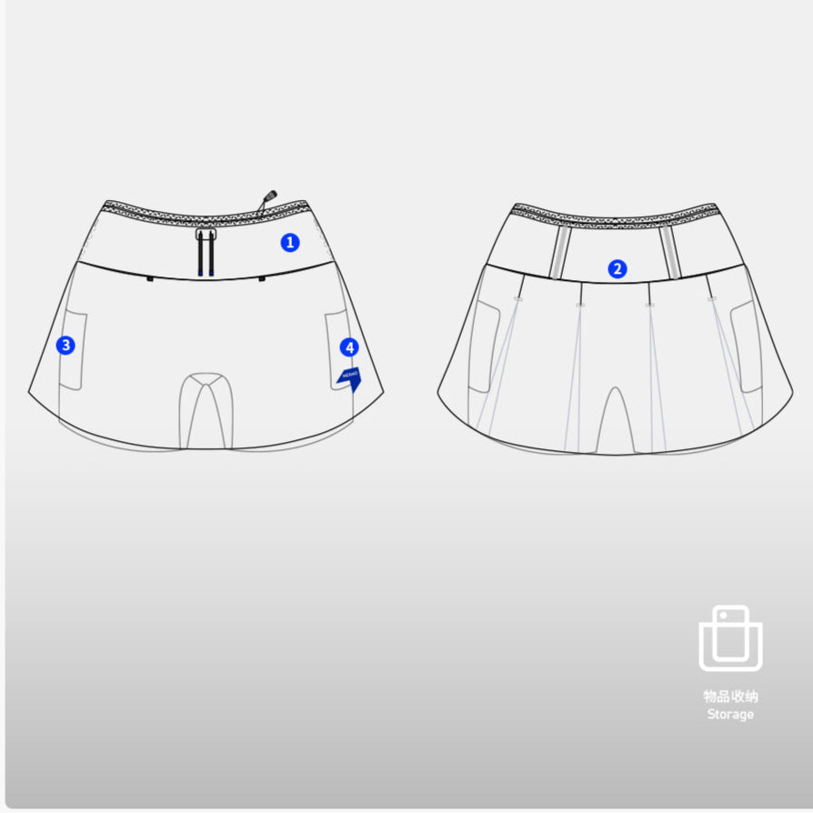 Women's Running TrioSkort PowerPouch