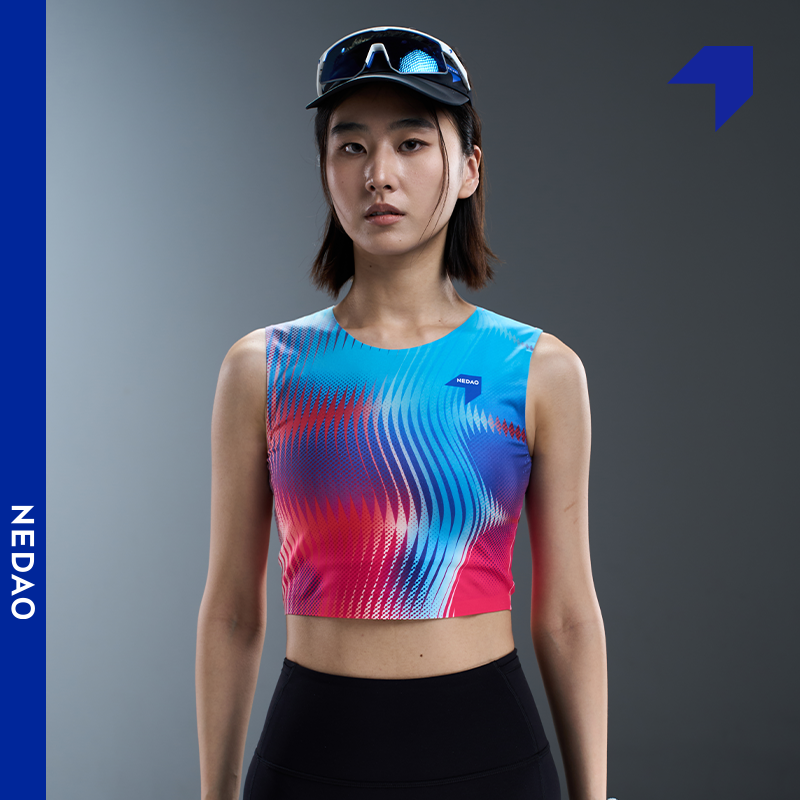 Women's QiFlow Running Crop Top - Vortex
