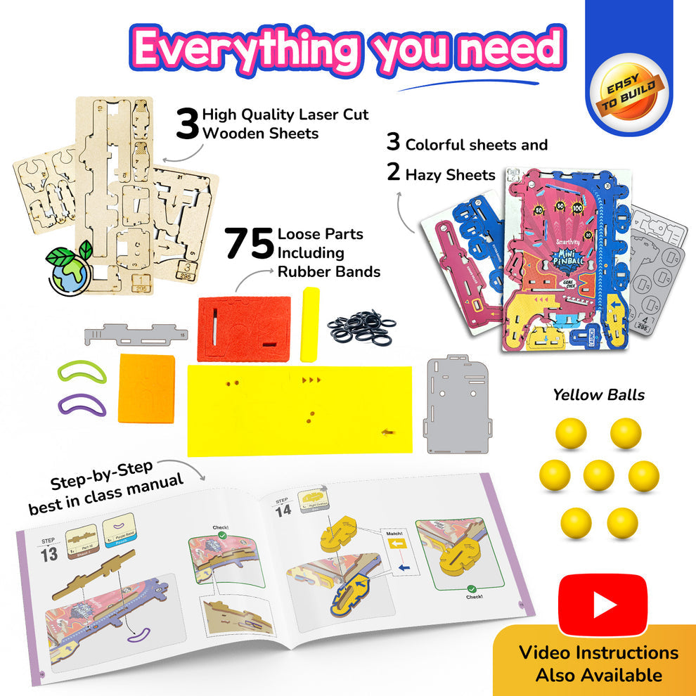 Smartivity Mini Pinball DIY STEAM Construction Game
