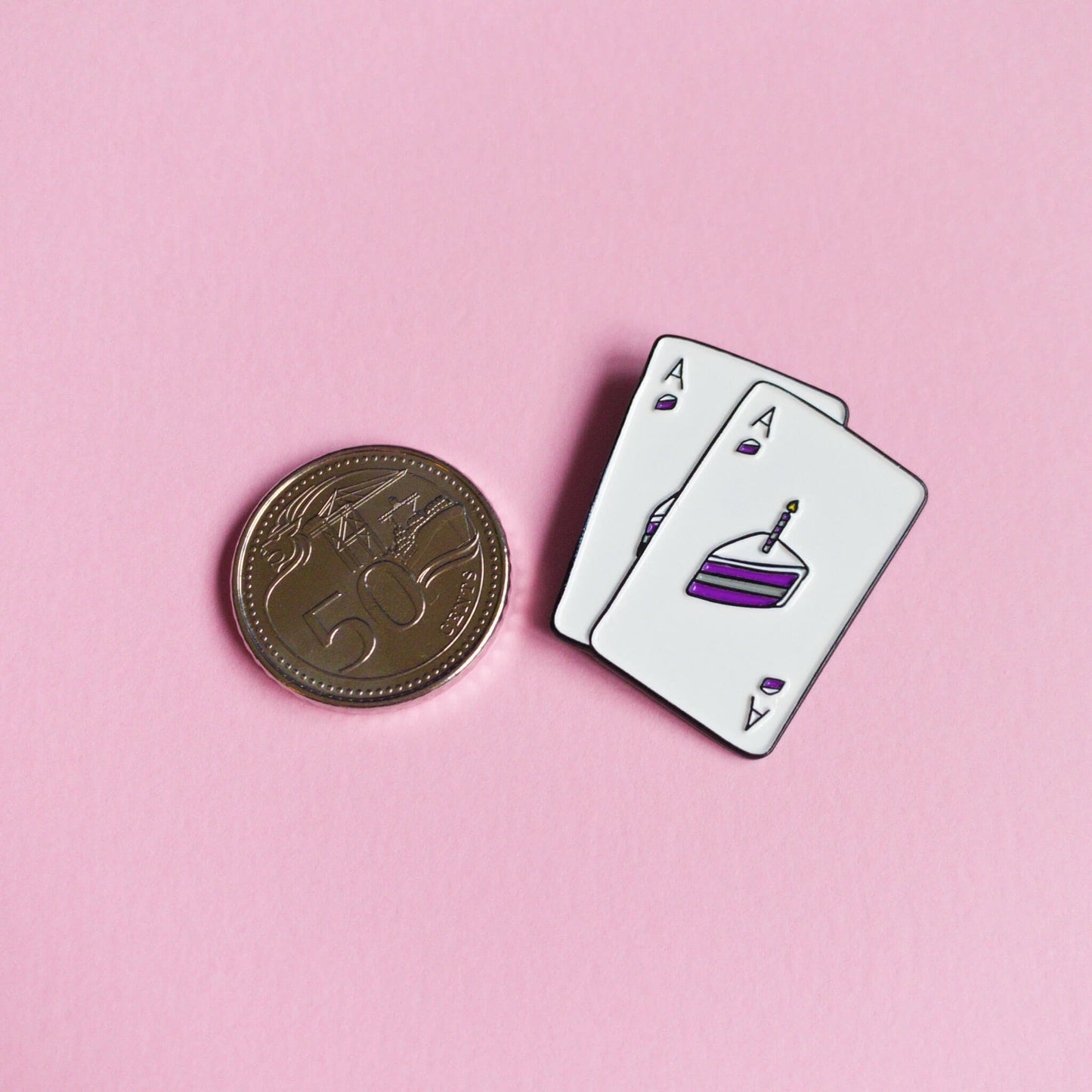Ace of cakes β enamel pin