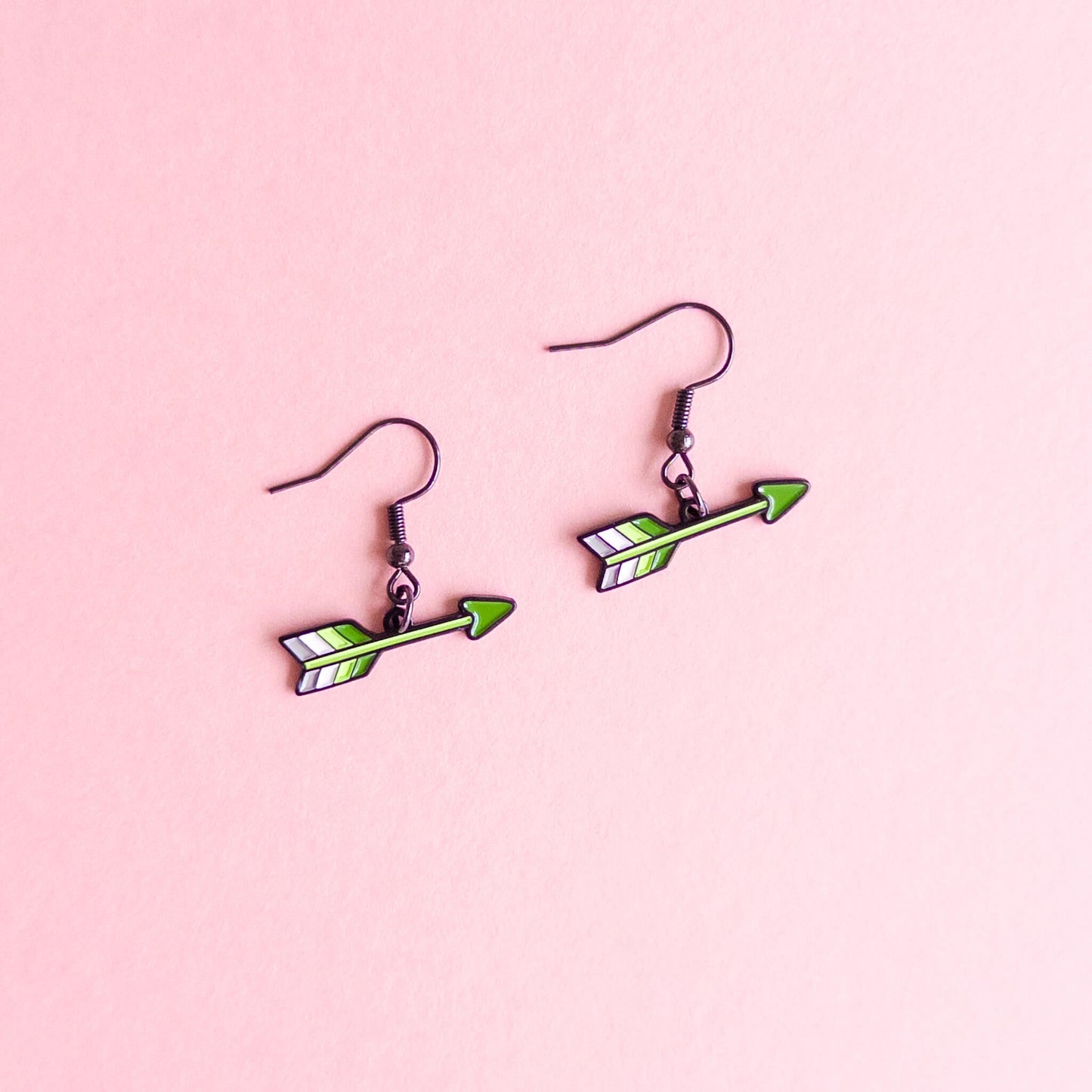 Aro Arrow (Aromantic) — earrings