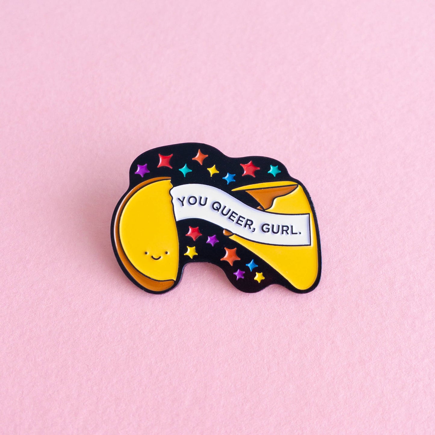 Fortune cookie — enamel pin