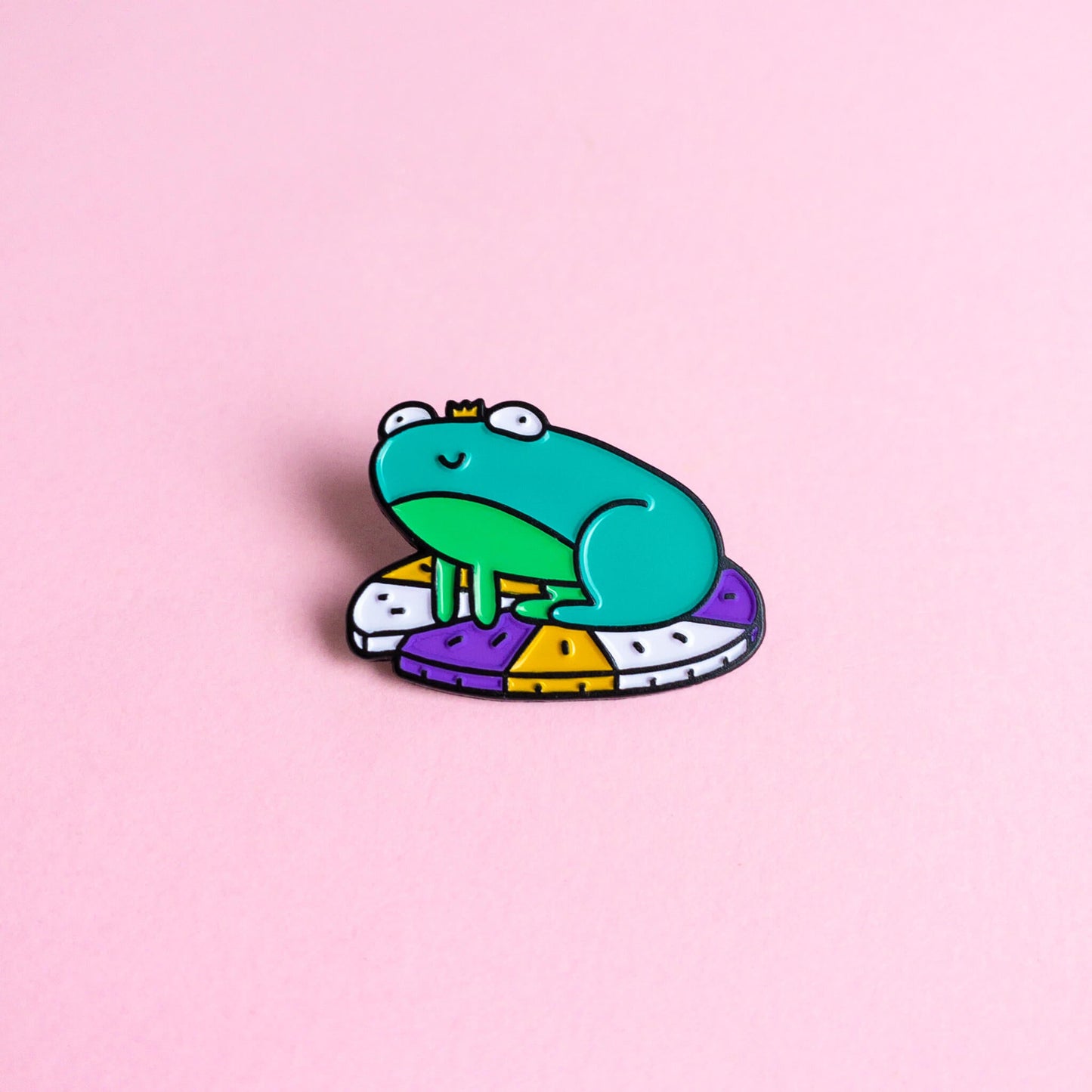 Frog (enby) — enamel pin