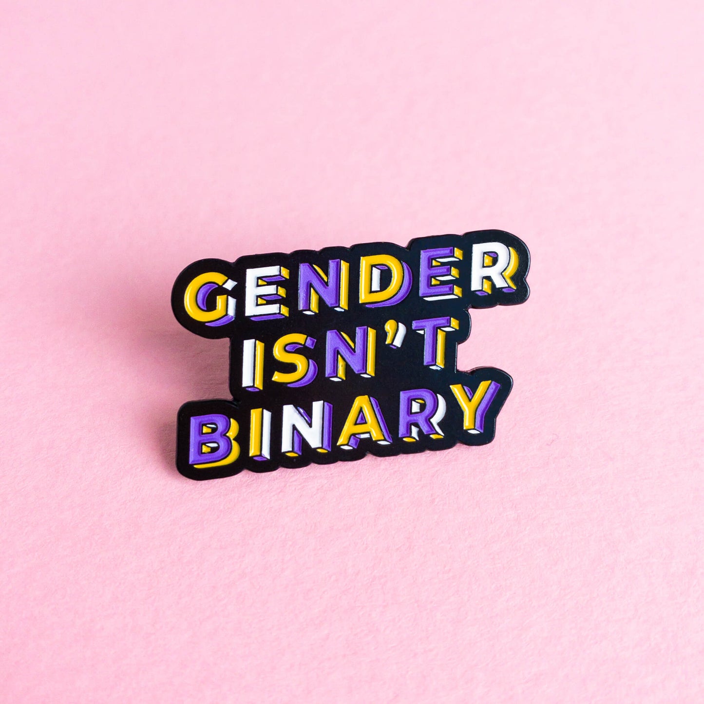 Gender isn't binary (enby) — enamel pin