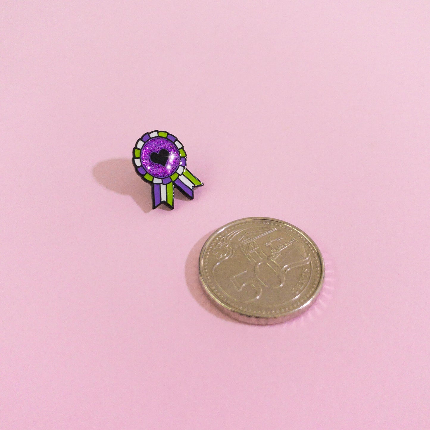 Genderqueer Award Badge — enamel pin