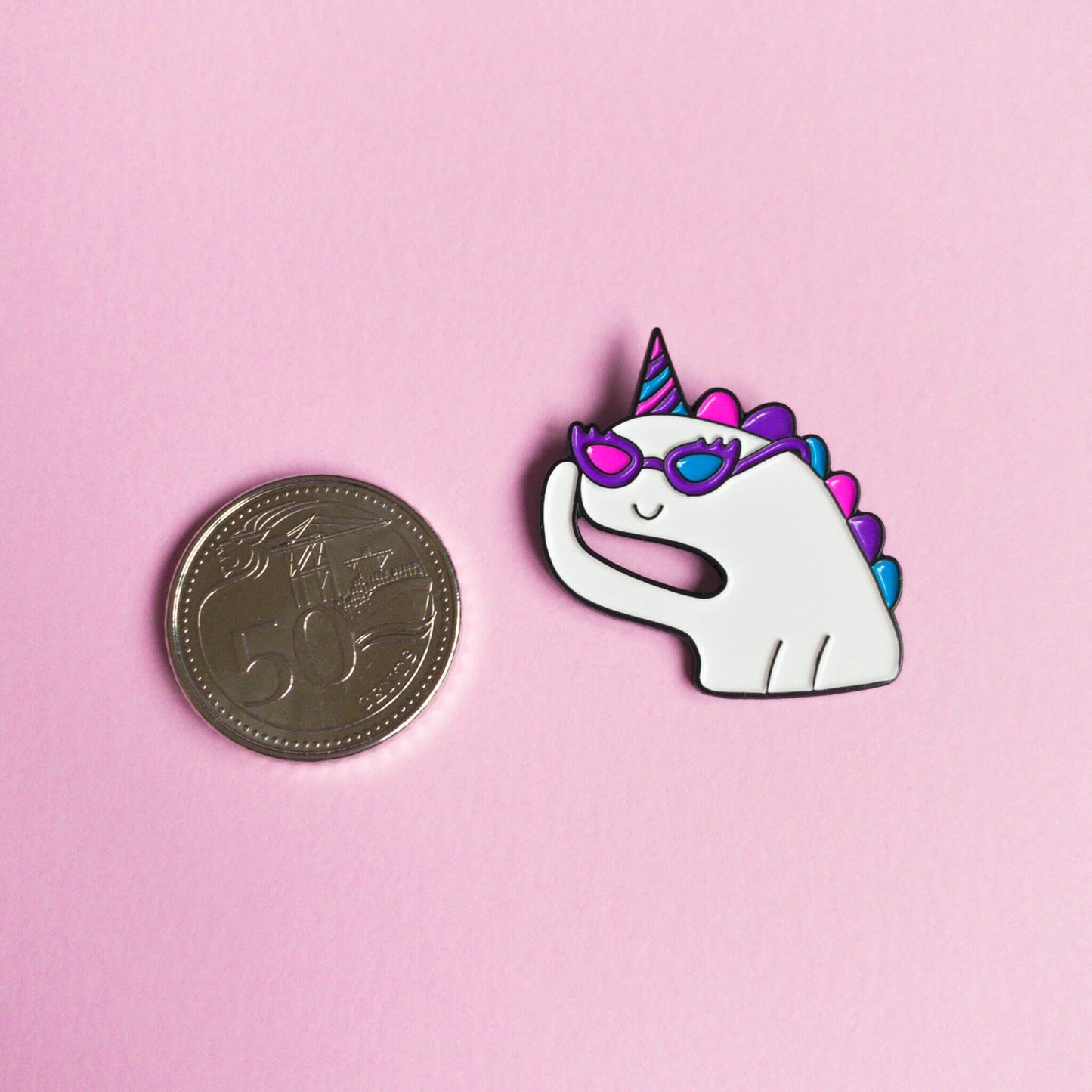 Oh bi unicorn — enamel pin