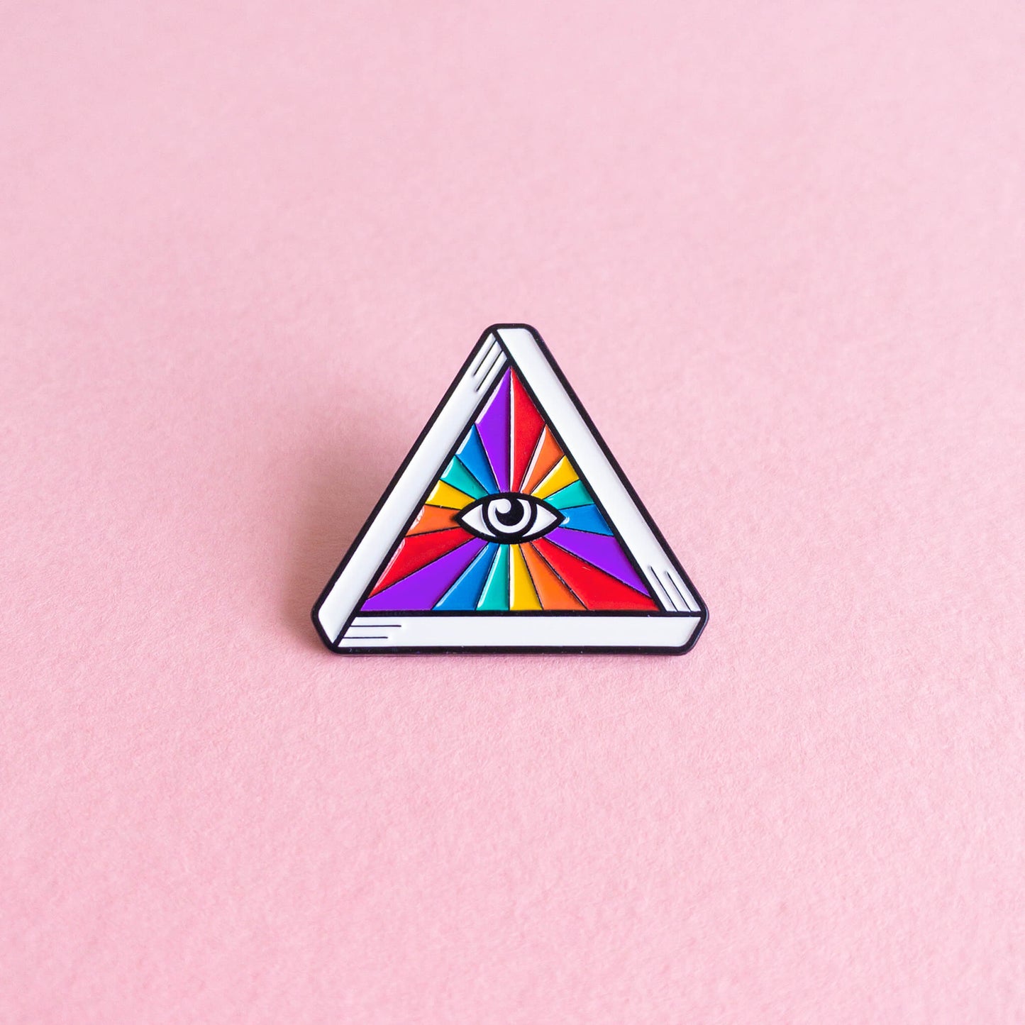 Queer eye (rainbow) — enamel pin