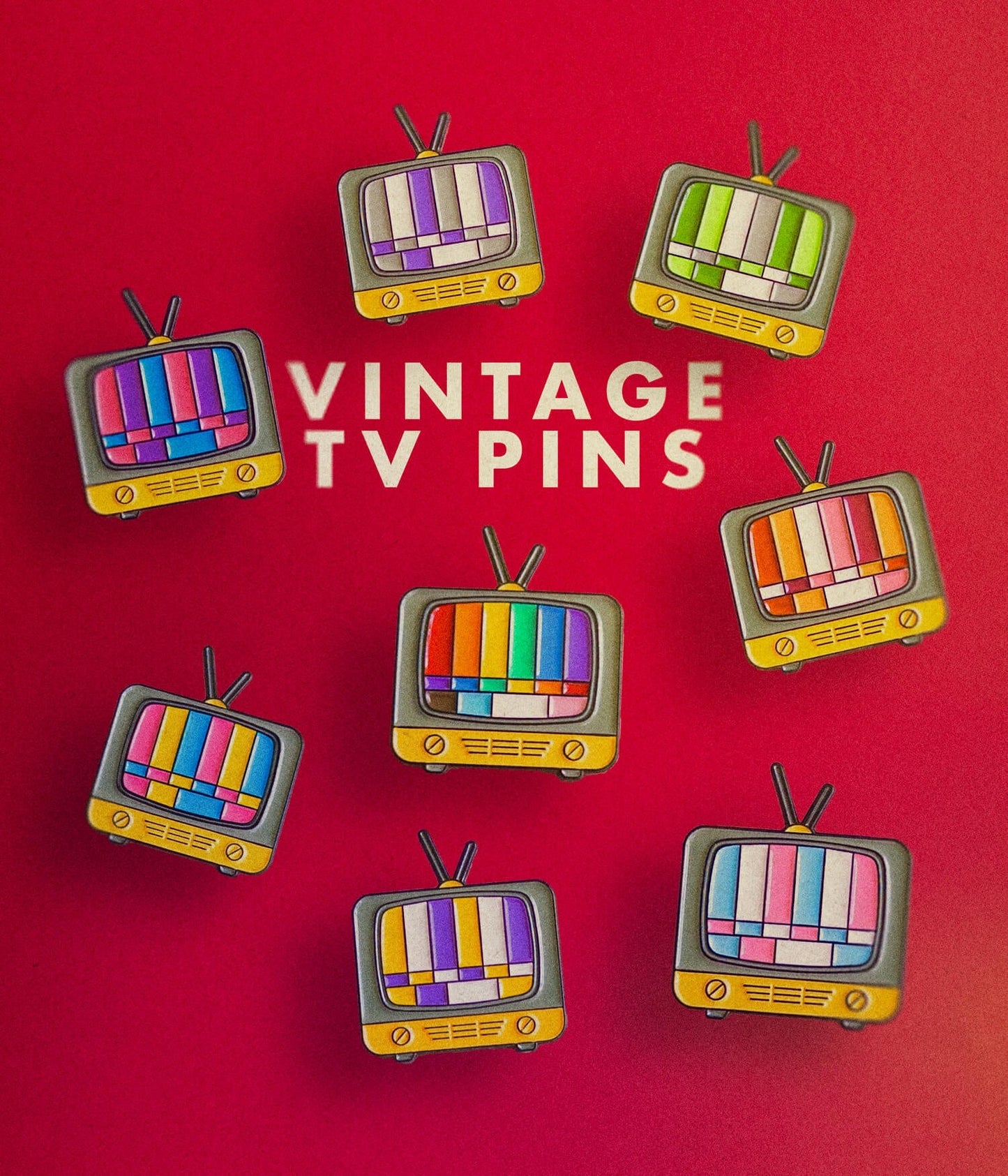 Vintage TV (bisexual) — enamel pin