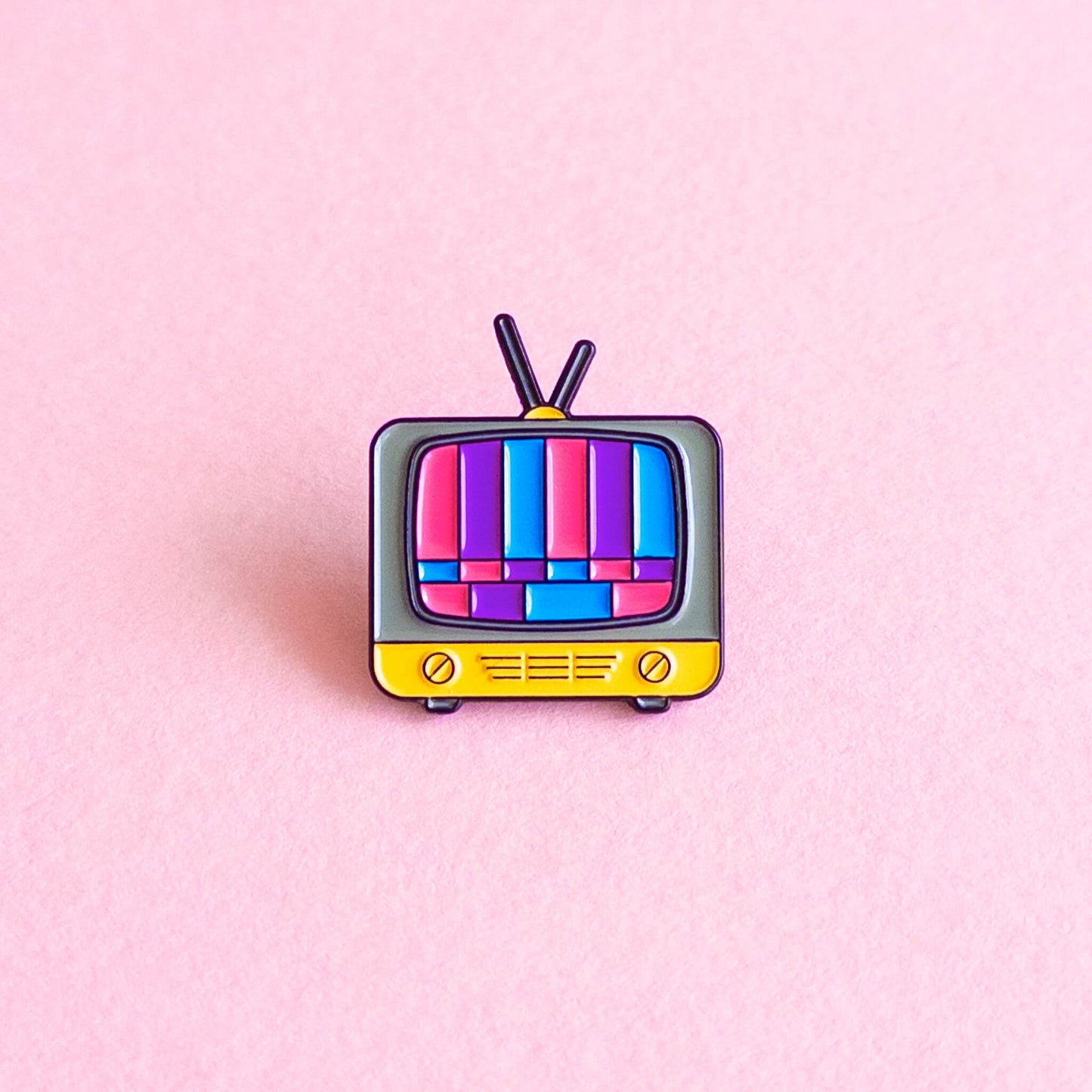 Vintage TV (bisexual) — enamel pin