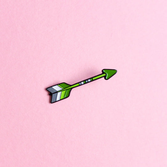 Aro Arrow (Aromantic) — enamel pin