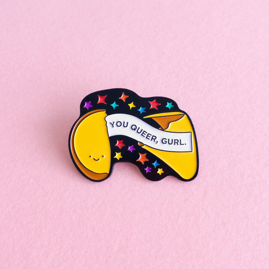 Fortune cookie — enamel pin
