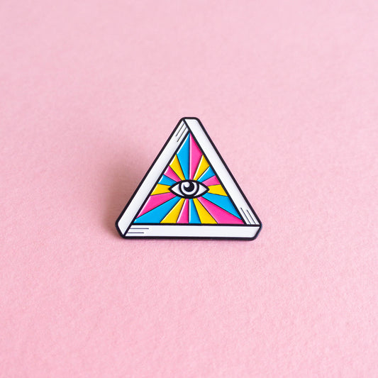 Queer eye (pansexual) — enamel pin